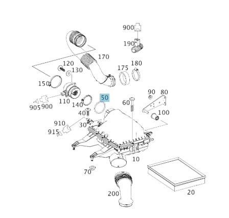 Mass Air Flow Sensor-Diesel Engine 2007-2010